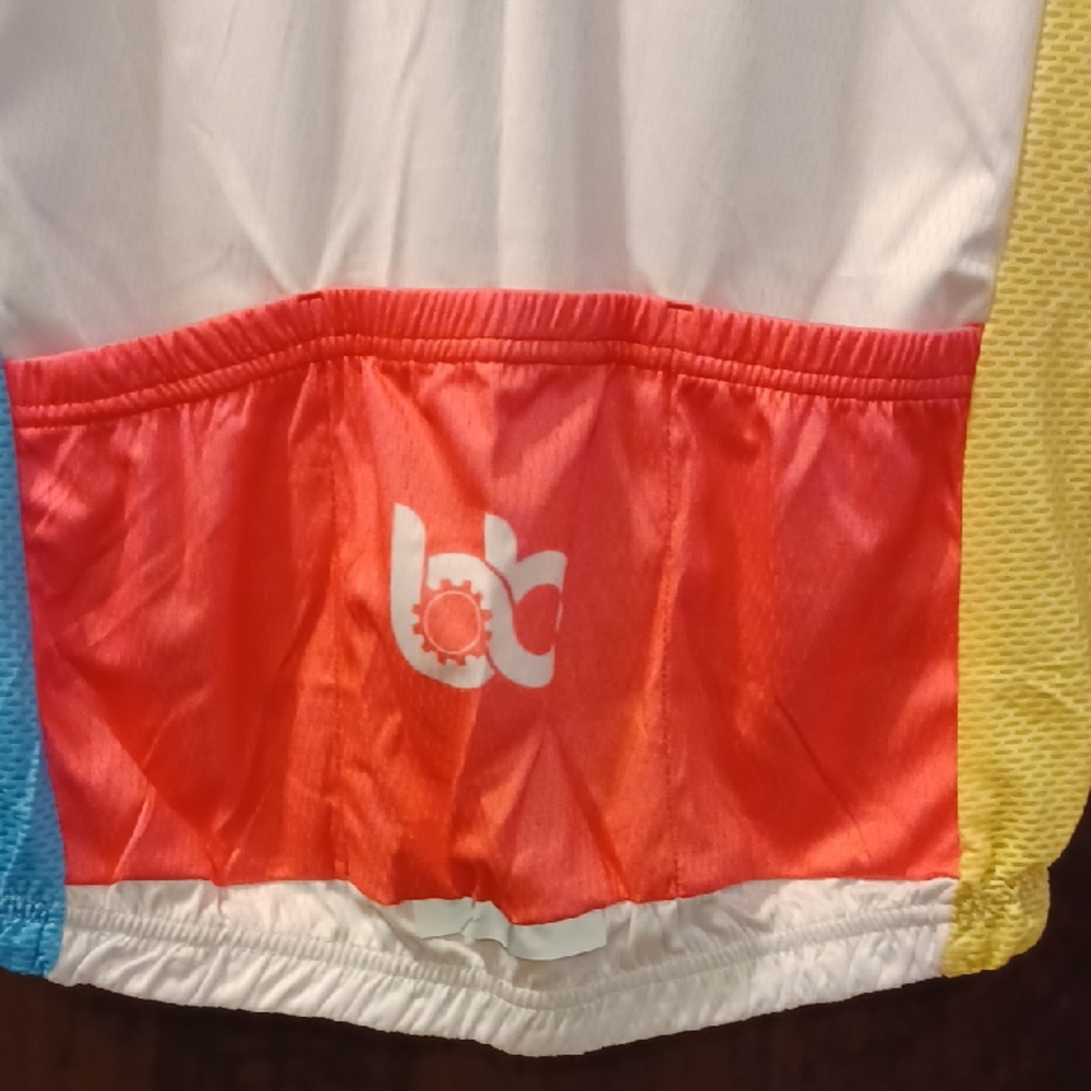 Biycle Booth Unicorn Cycling Jersey - White, Blue, Yellow - Picture 5 of 11